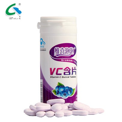 Chewablet Vitamin C tablet blueberry flavor